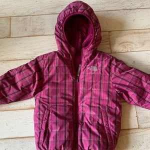 Girls reversible North face puffer coat